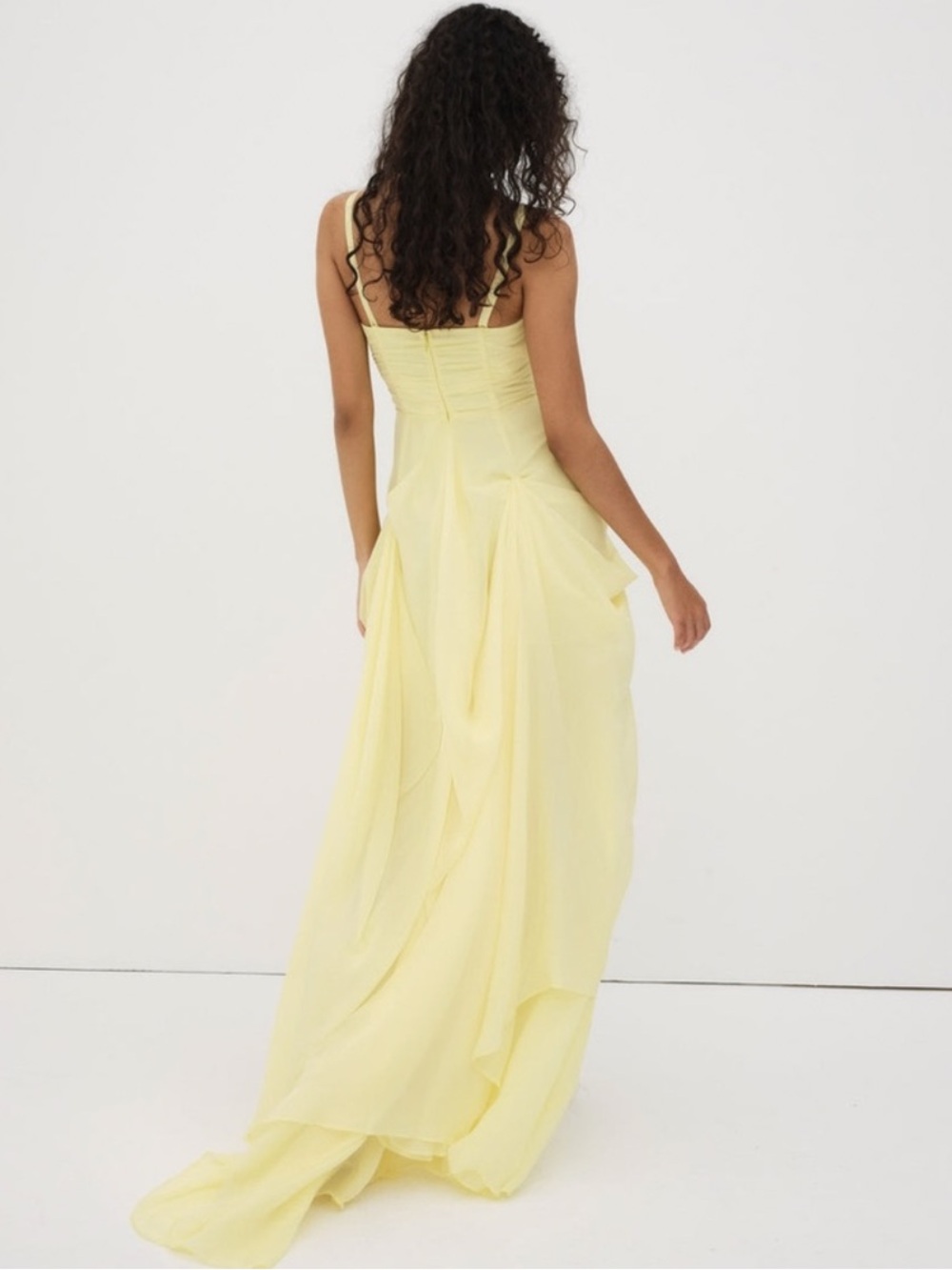 NWT For Love & Lemons June Maxi Dress in Yellow - Picture 4 of 11